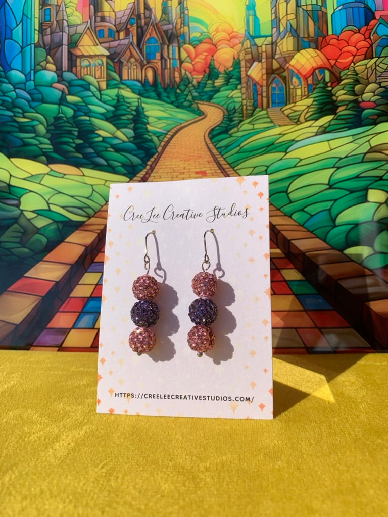 Wicked - Glitter Ball Earrings