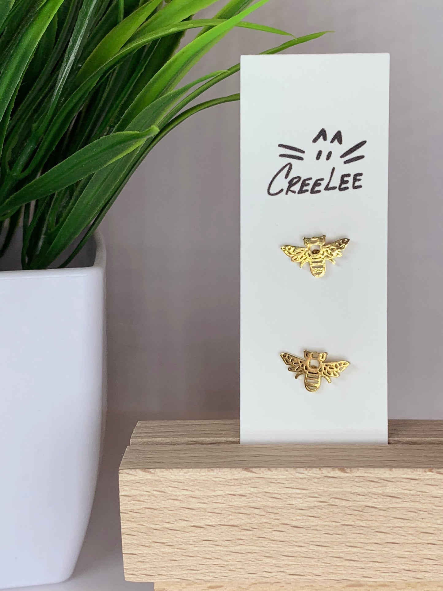 New - Bee Realness Stud Earrings – Stainless Steel Honey Bee Studs