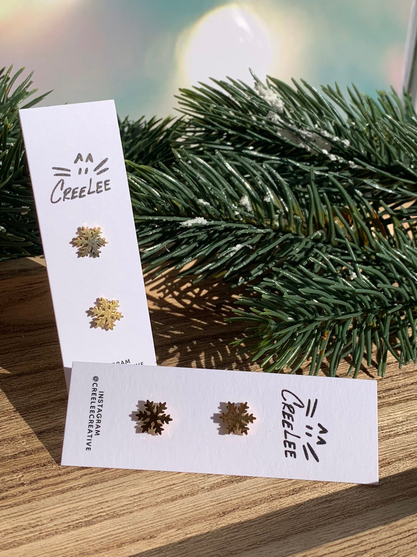 Winter Stainless Steel Stud Earrings