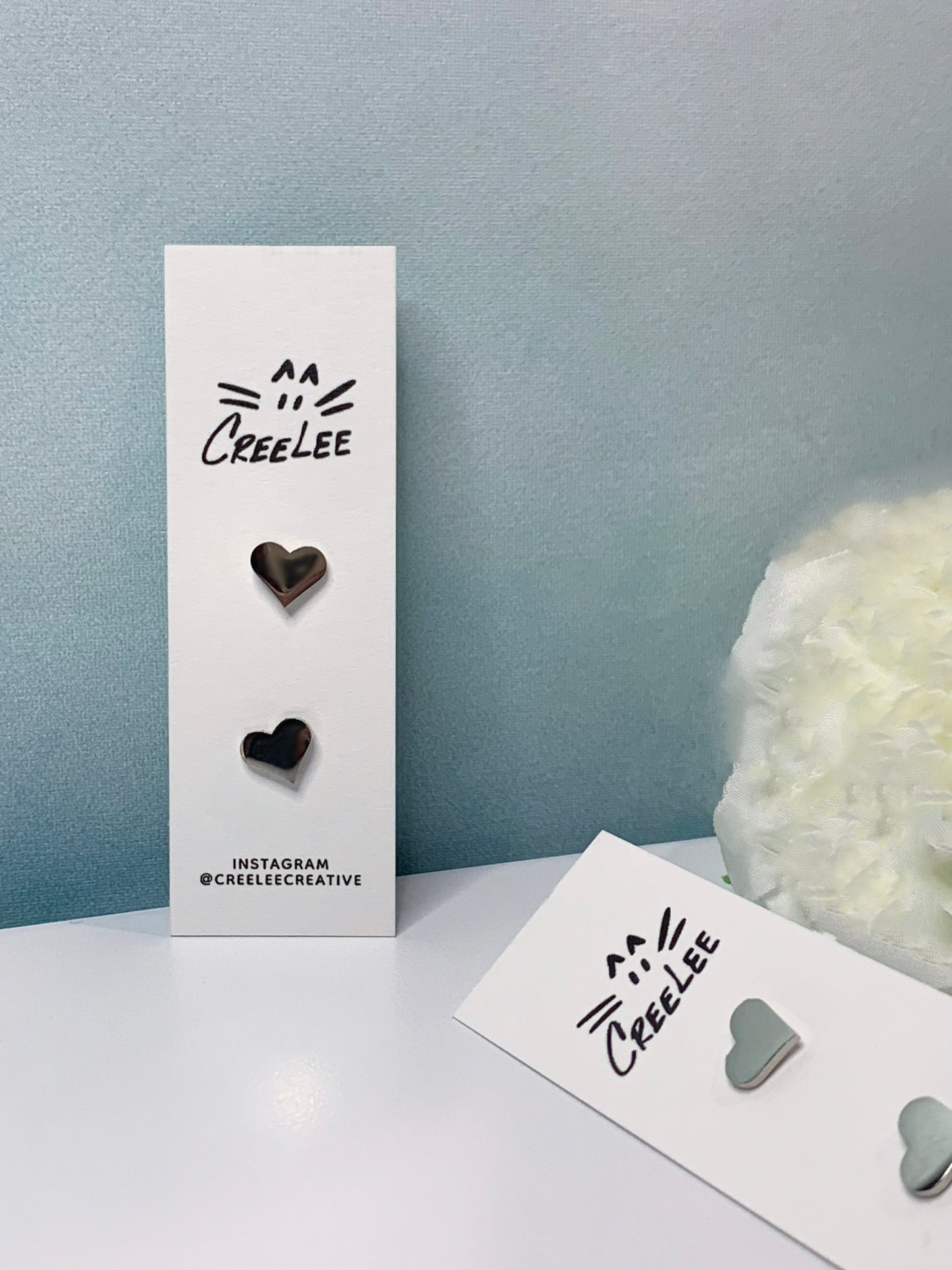 "New" Love - Petite Heart Stud Earrings