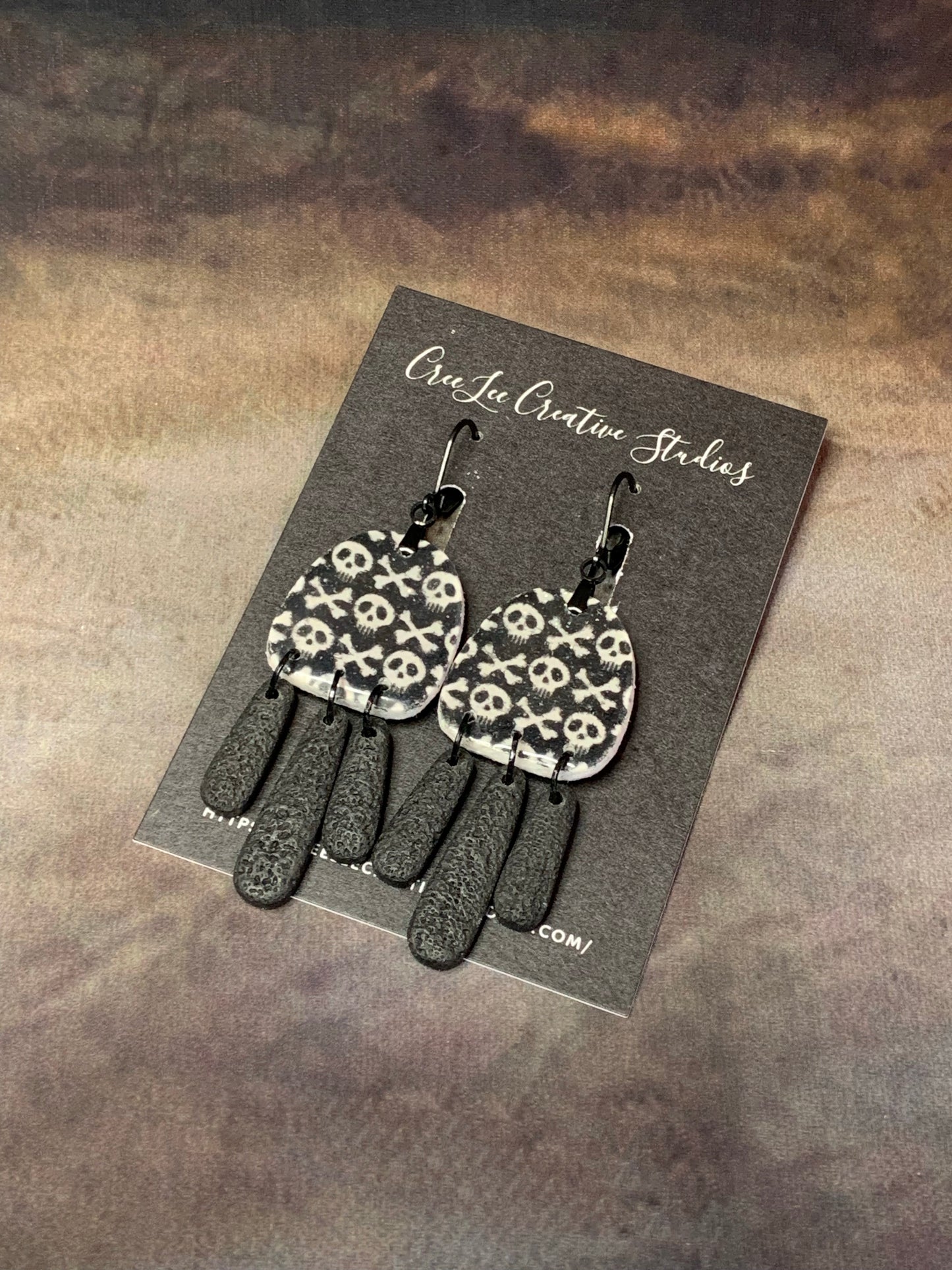 Spooky - Skull & Cross Bones Chimes Earrings