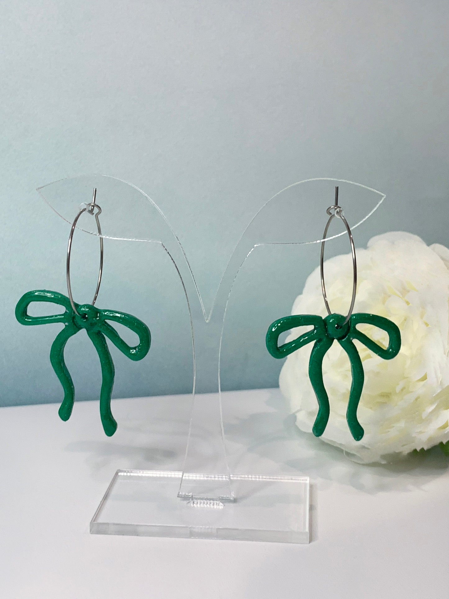 "New" Bow Hoop Earrings