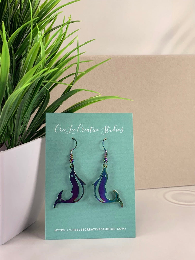 Stainless Steel Dolphin Earrings