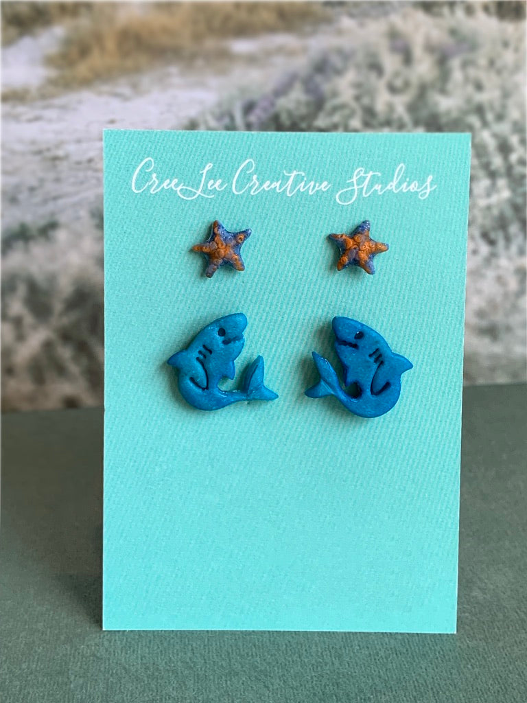 Starfish & Shark Stud Sets