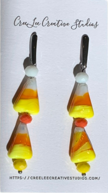 Spooky Candy Corn Earrings