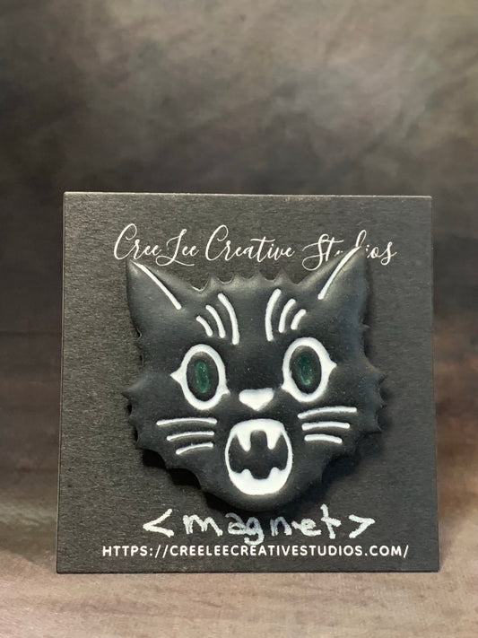 Spooky Cat - Vintage Cat Magnet