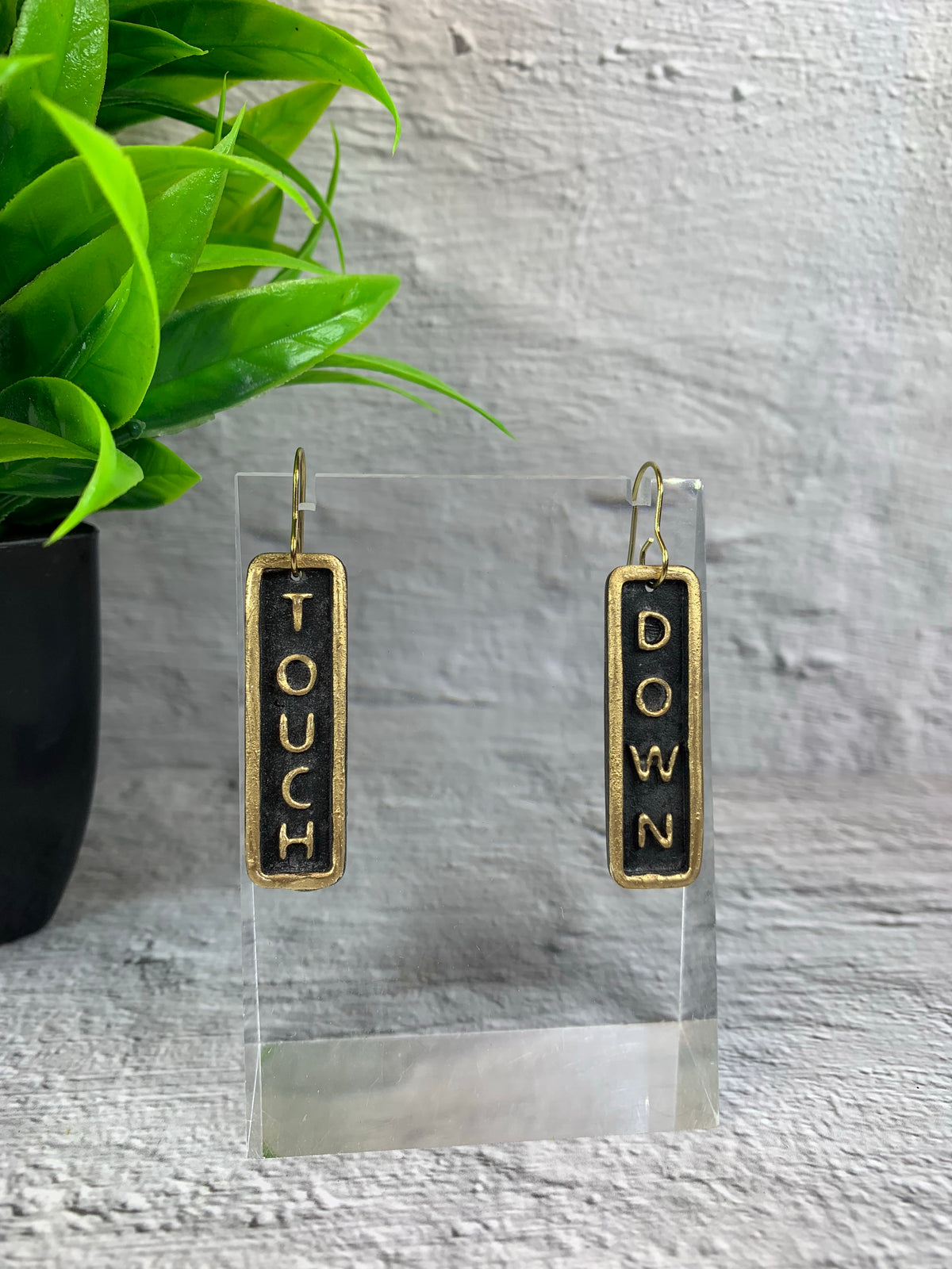 Touch Down, Baby — Inspired Football Polymer Clay Earrings
