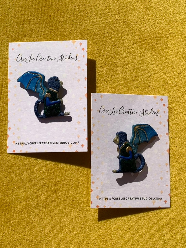 Wicked Flying Monkey Brooch Pin – Wicked-Inspired Handmade Jewelry