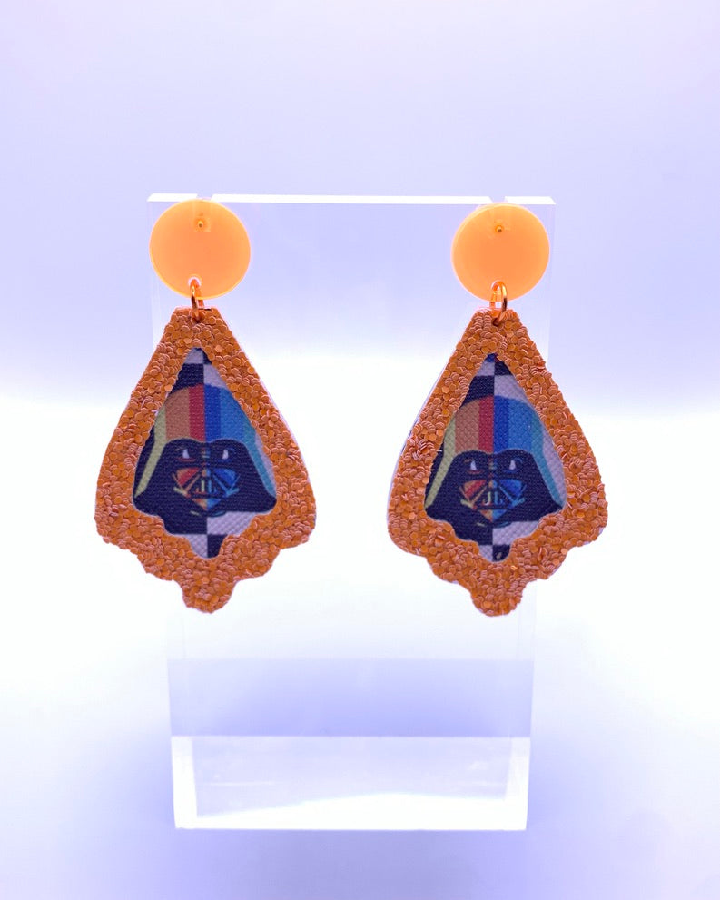 Rainbow Vader Earrings