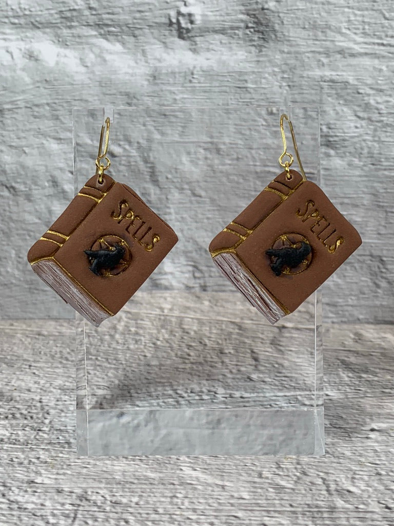 NEW * The Raven's Grimoire Earrings | Practical Magic Inspired Spellbook Jewelry