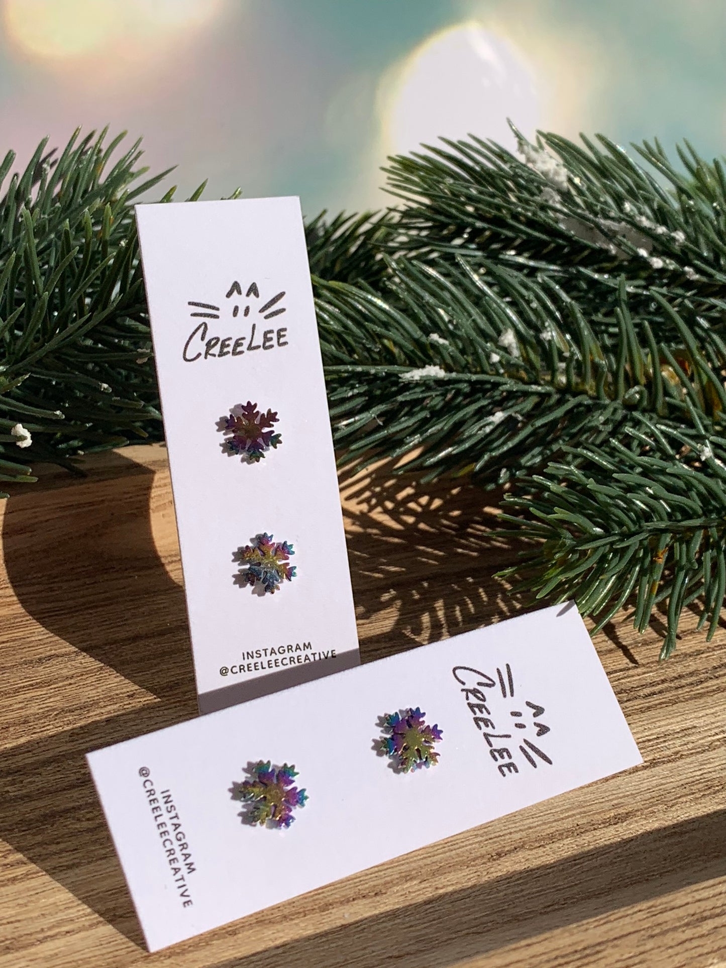 Winter Stainless Steel Stud Earrings