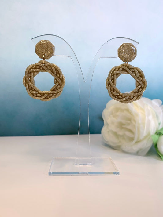 Gold Celtic Wreath Earrings