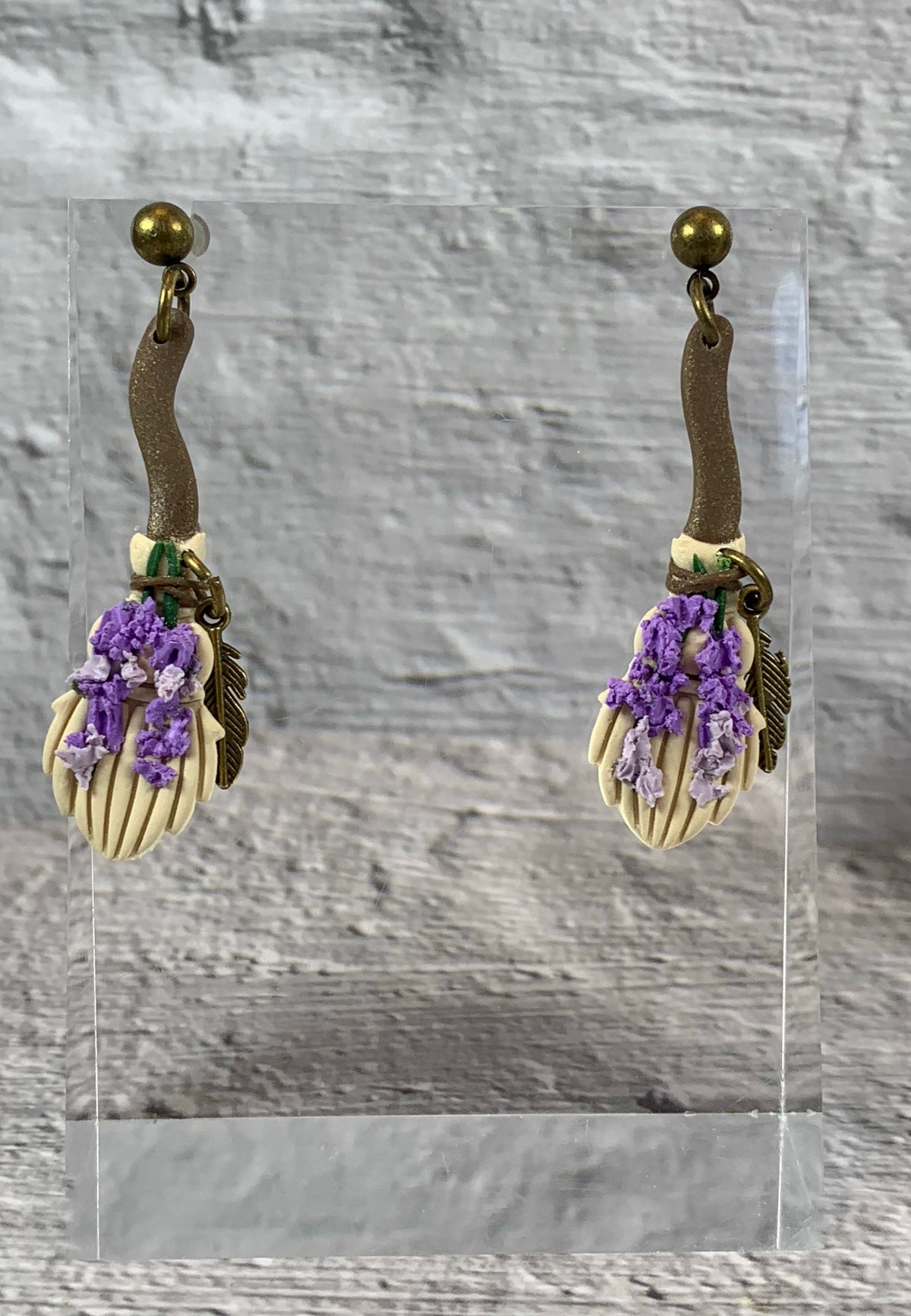 NEW * Lavender Broom for Luck Earrings | Inspired by Practical Magic