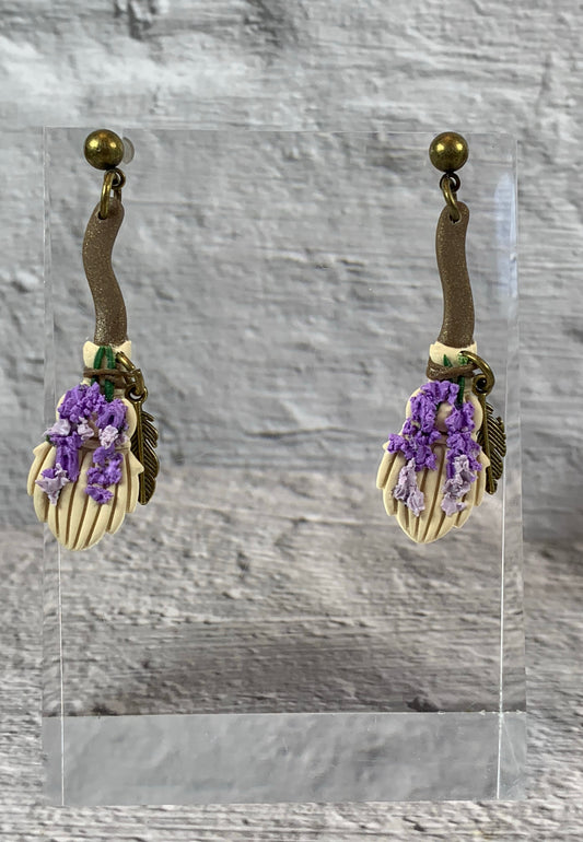 NEW * Lavender Broom for Luck Earrings | Inspired by Practical Magic