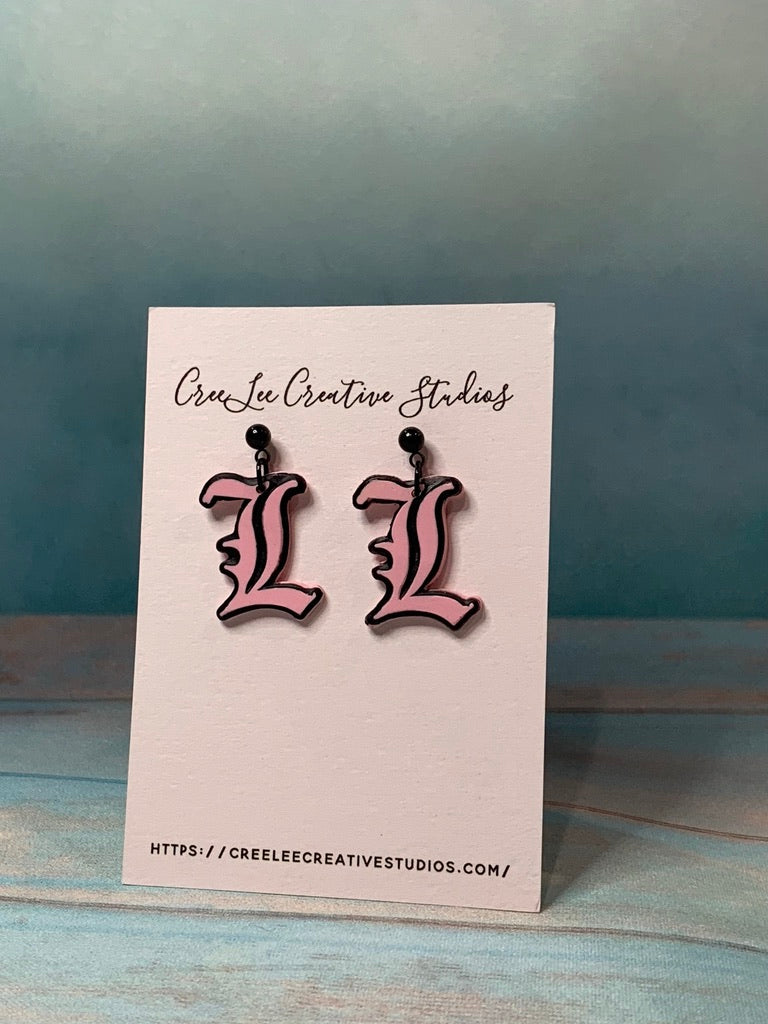 "L" Yeah! Earrings - Pink