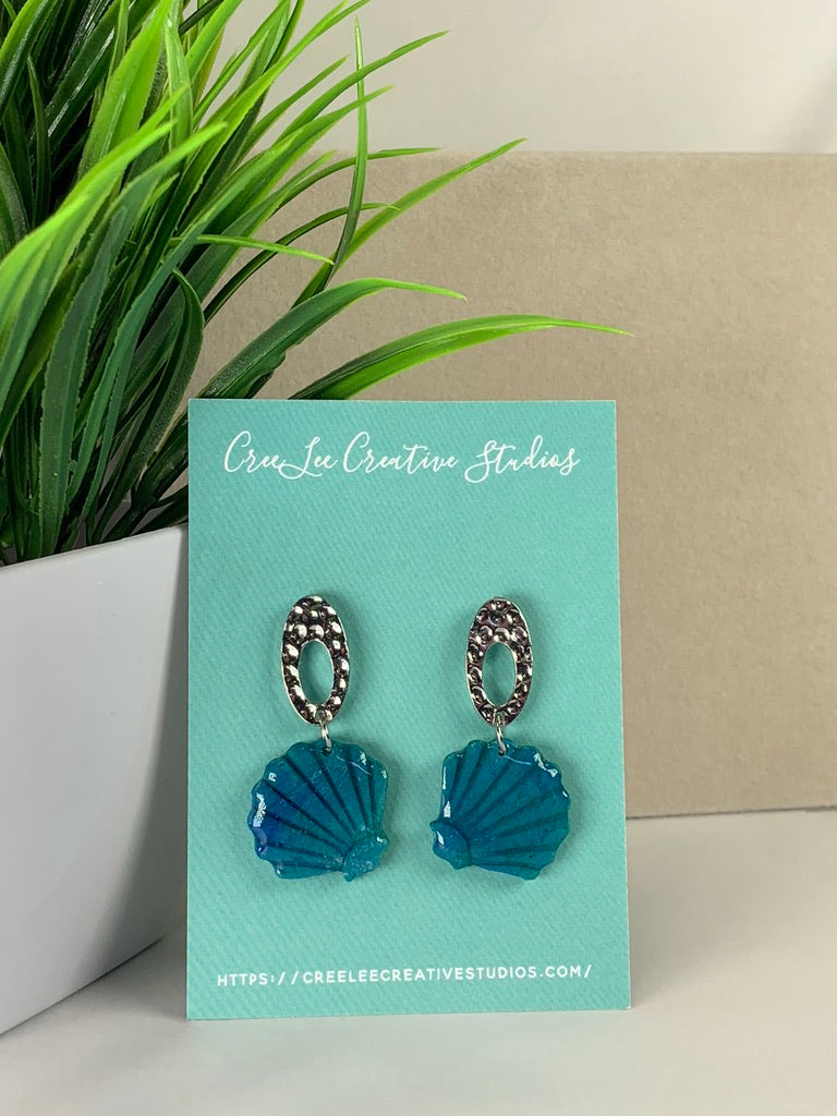 Blue Seashell Dangle