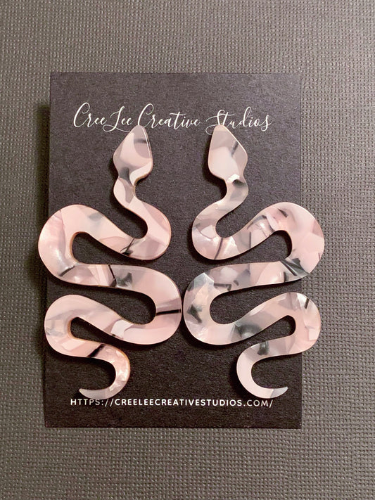 Spooky - Acrylic Snake Earrings