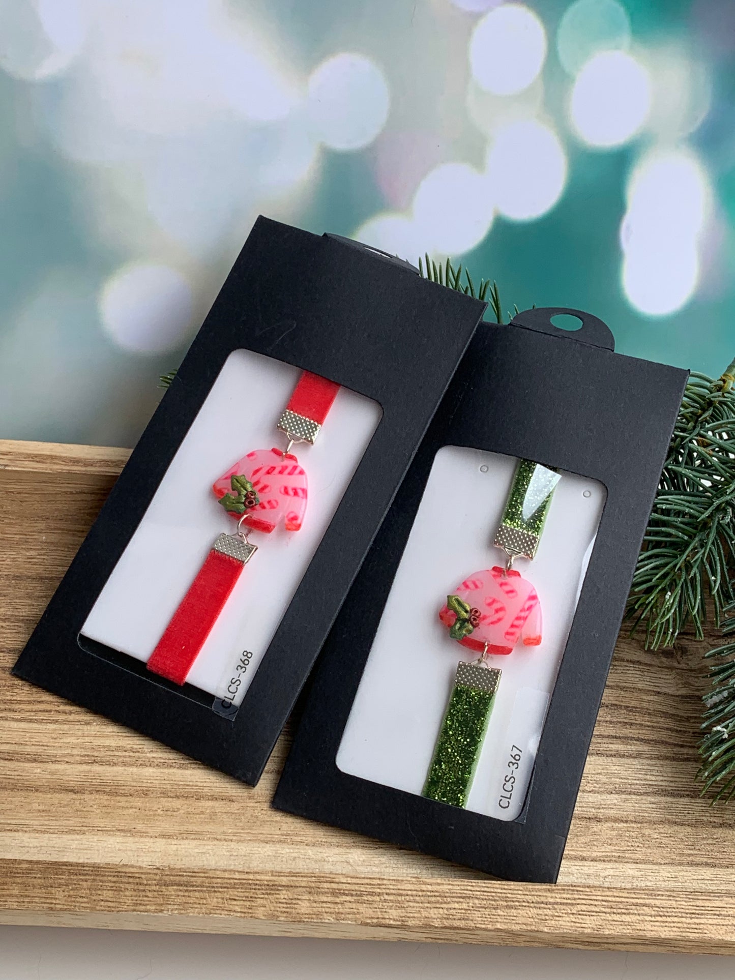 Winter - Candy Cane Sweater Bookmark