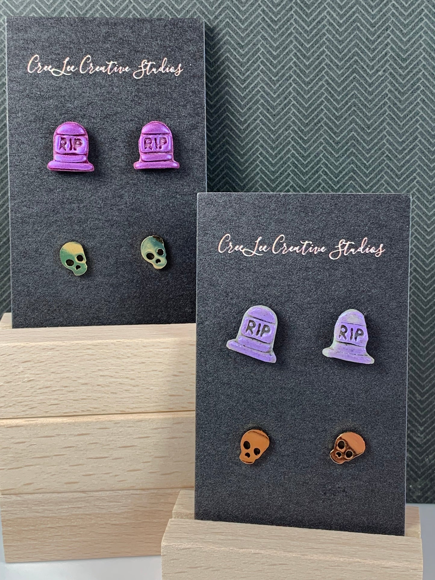 Spooky - Tombstone + Skull Stud Pack