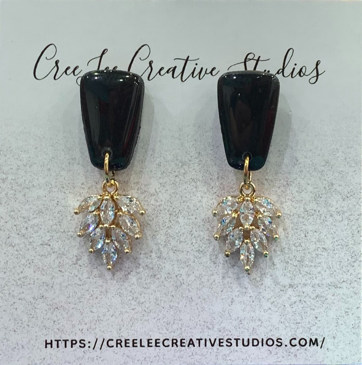Fancy Everyday - Black and Gold Joey Earrings