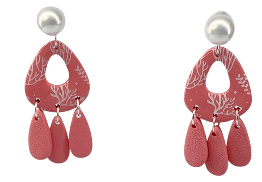"New" Beachy Vibes - Coral Reef Chimes Earrings
