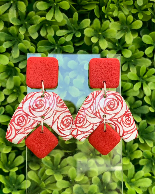 Flower - Run for the Roses Dangle - Red Roses